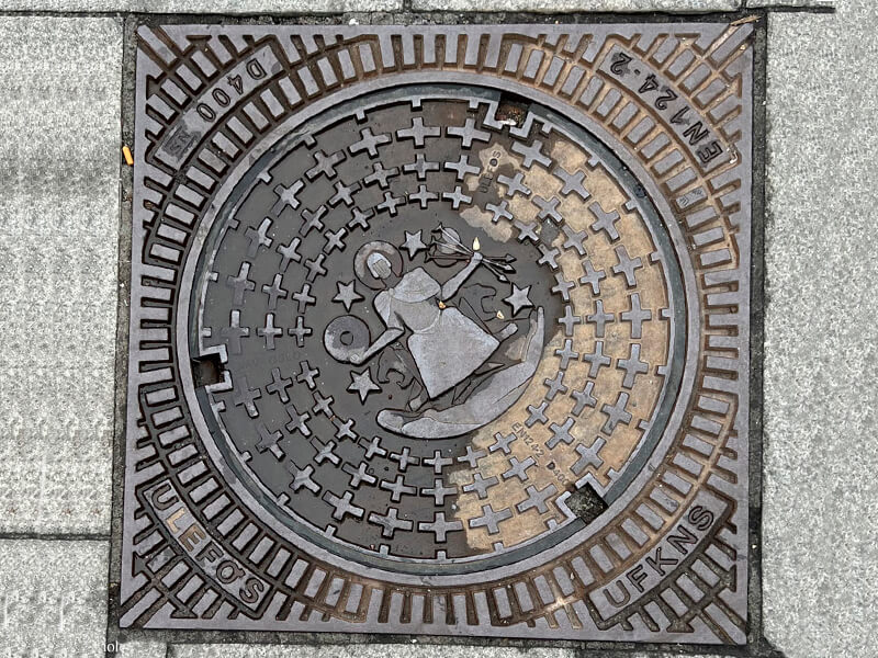 Дизайнерский чугунный люк в Осло