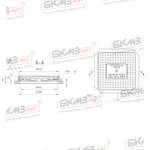 Люк чугунный легкий Л (А15)-8-55x55-01